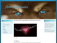 Tablet Screenshot of heavenlyhuskies7.com